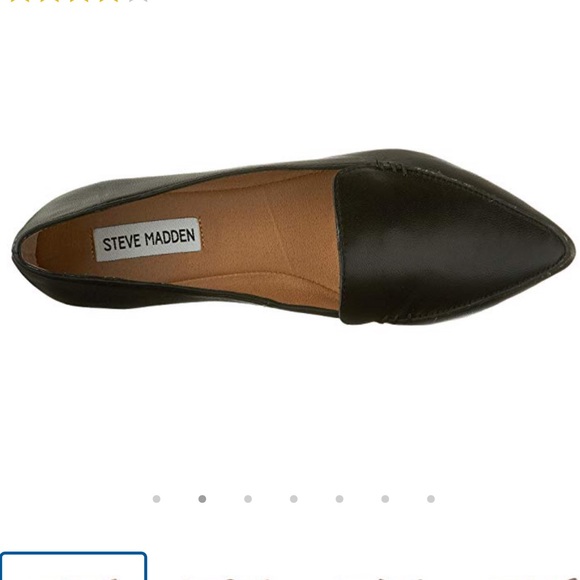 Steve Madden Shoes - Steve Madden Black Leather Feather Flats 6.5